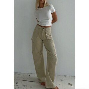 Lioness Miiami Vice Cargo Straight Leg Baggy Carpenter Pants Jeans Streetwear XS